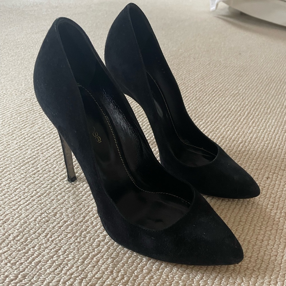 Sergio Rossi Scarpe Donna Pumps, Black Suede 37
